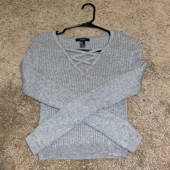 Forever 21 Tops - forever 21 grey long sleeve shirt